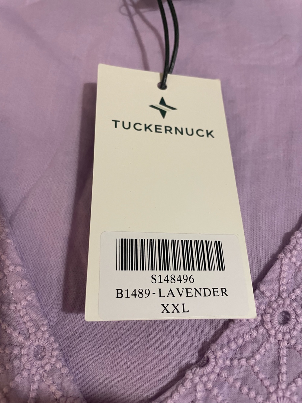 Tuckernuck Lavender Eyelet Valerie Top V-Neck NWT Size XXL Fully Lined - Picture 5 of 7